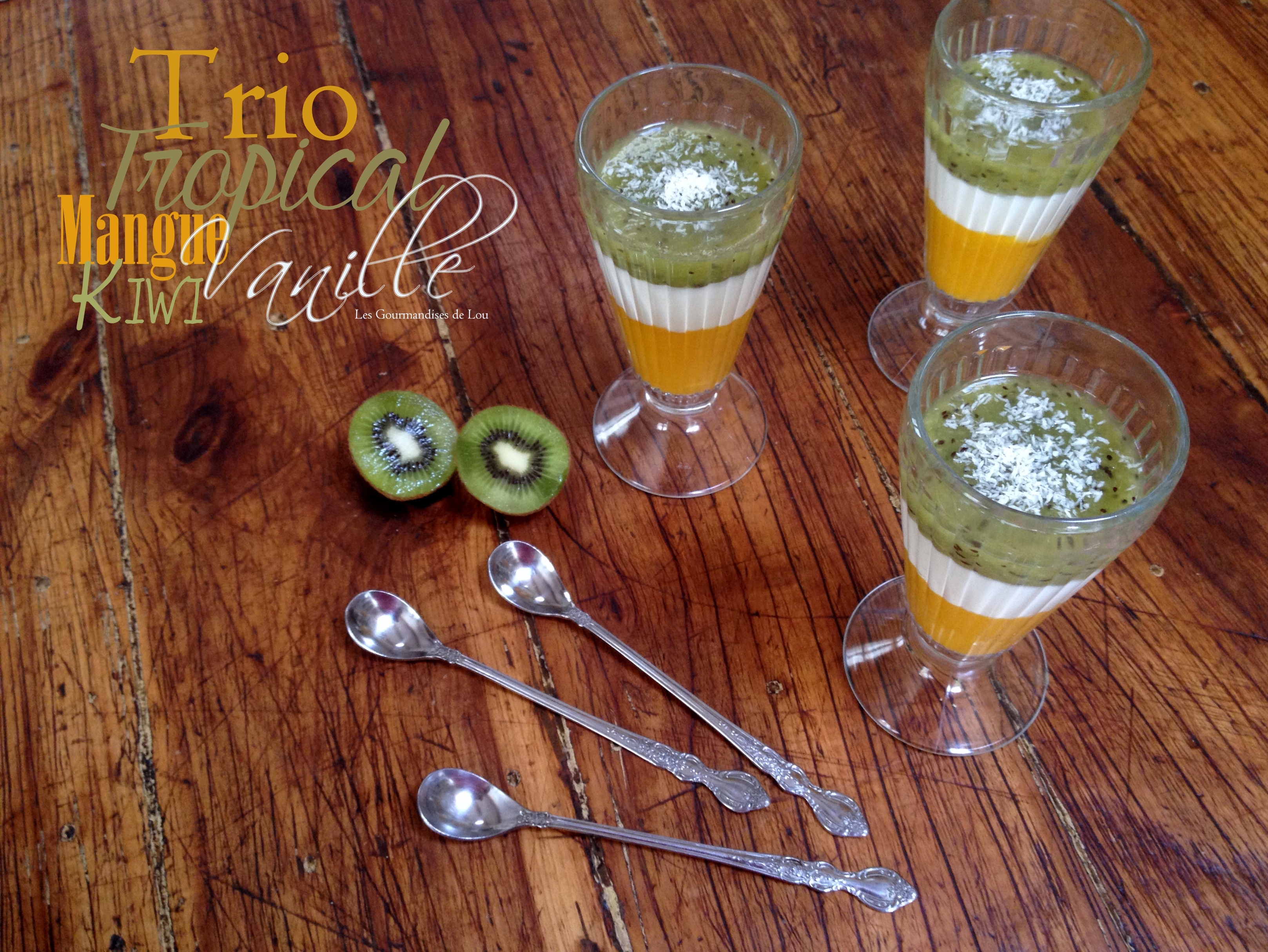Trio tropical mangue vanille kiwi