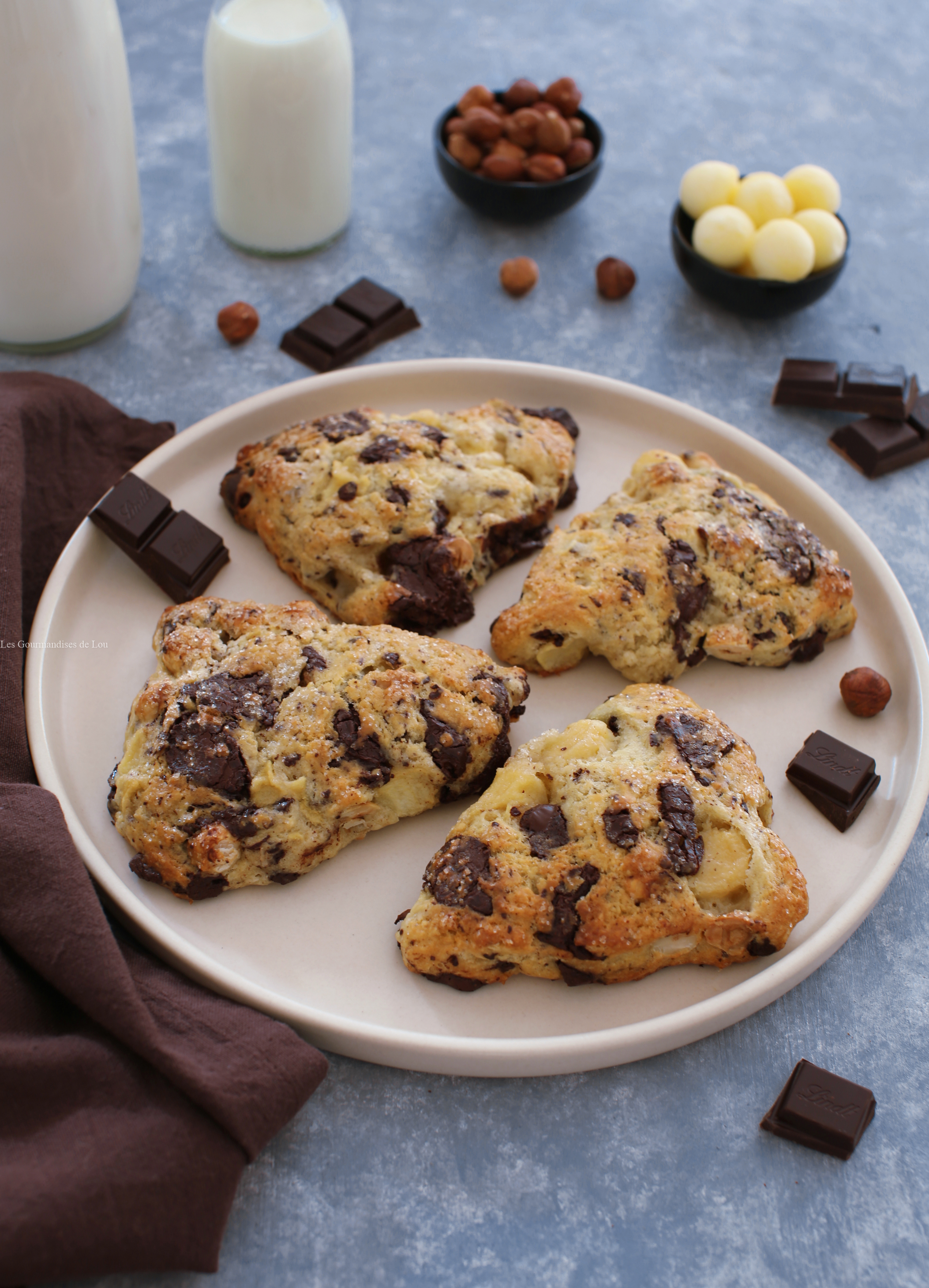 scones chocolat noisette pomme