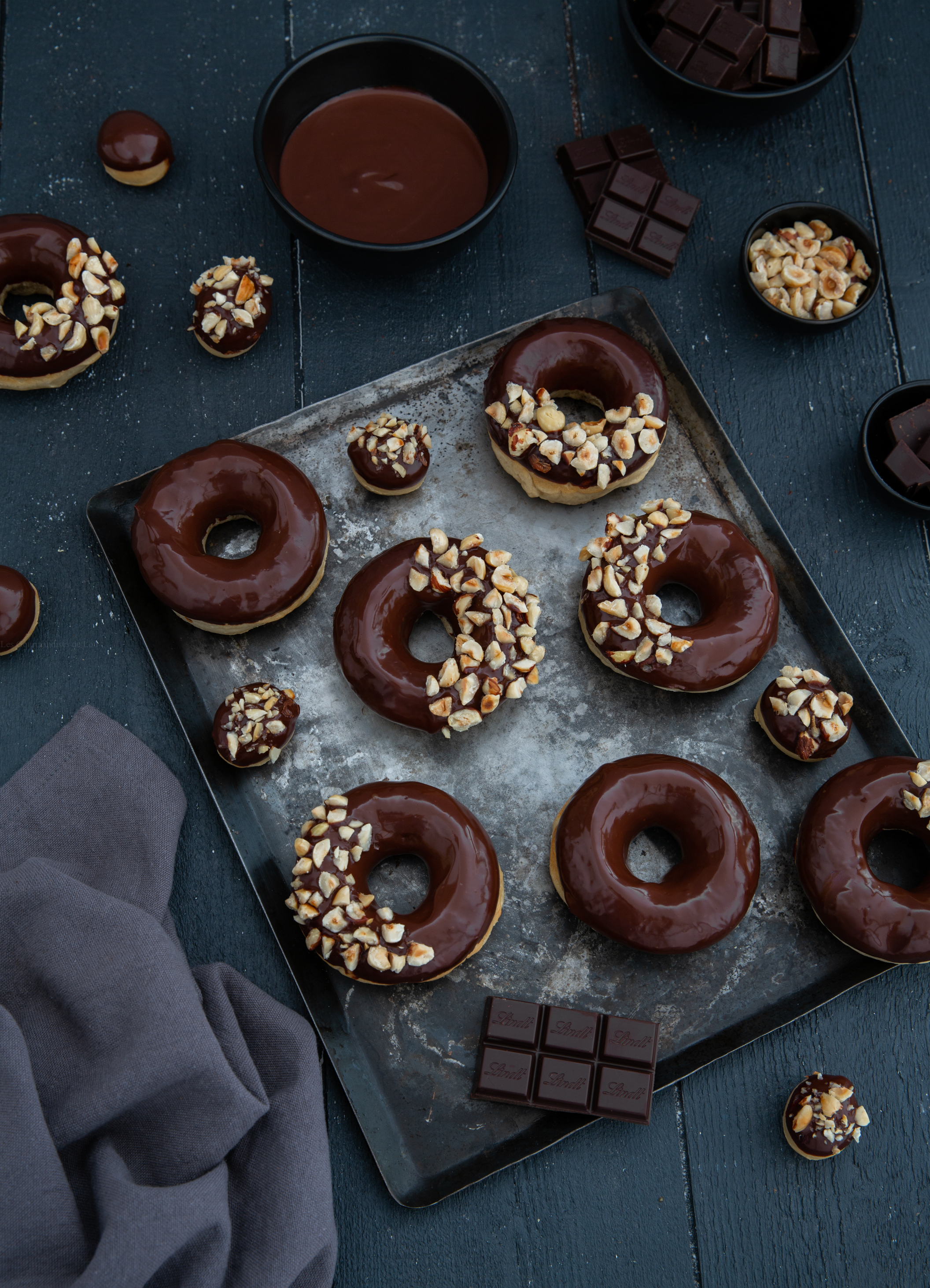 donuts au four chocolat noisette