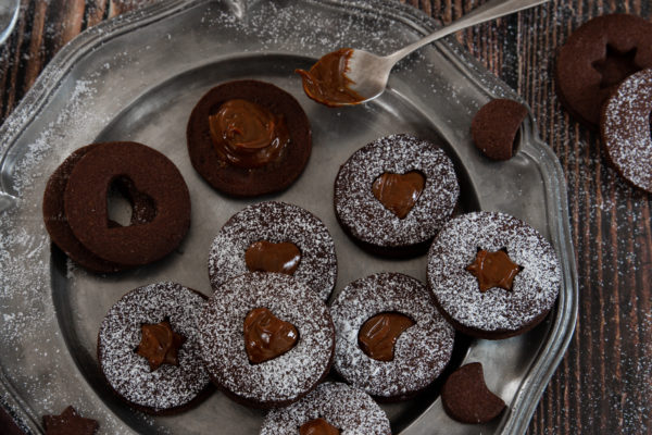 sables au cacao et confiture de lait