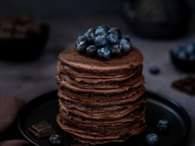 pancakes au chocolat coeur coulant