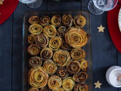 gratin de pommes de terre fleurs