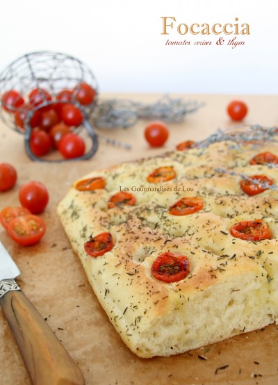 Focaccia tomates cerises & thym