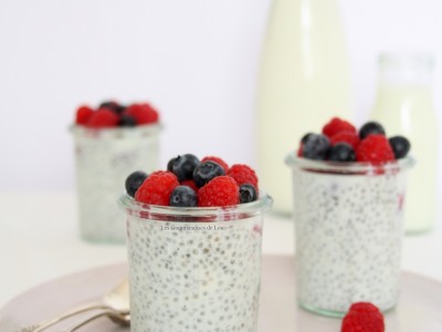 Pudding de chia - vanille - fruits rouges