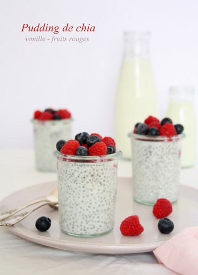 Pudding de chia - vanille - fruits rouges