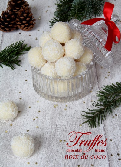 Truffes chocolat blanc noix de coco