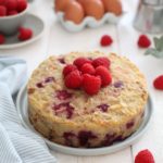 Gâteau de pain perdu aux framboises