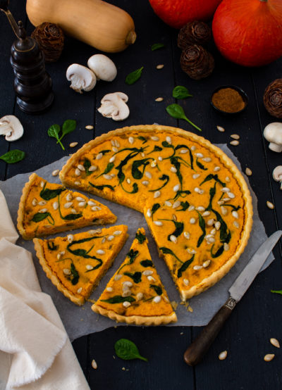 quiche butternut champignon epinard