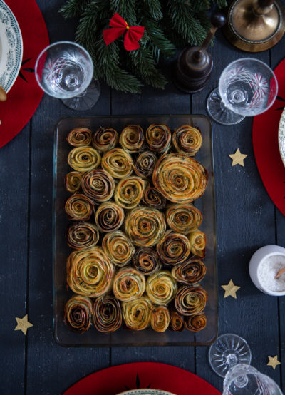 gratin de pommes de terre fleurs